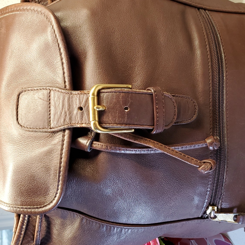USA 🇺🇲 Vintage COACH #0529 Mahogany Leather Backpack - Picture 3 of 12